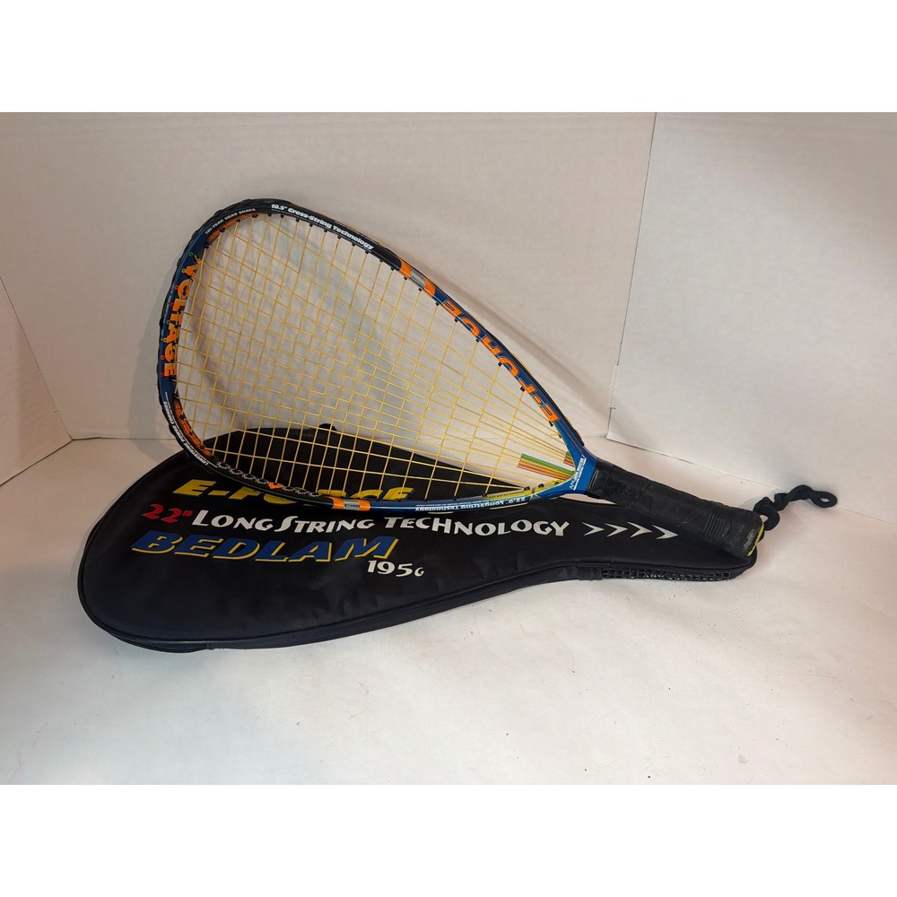 E-Force Bedlam 195g Racquetball Racquet 22 Inch LongString Technology with Case